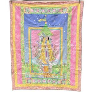PRINCESS Castle Baby Tummy Time Quilt Rapunzel Handmade 47 x 37 inches